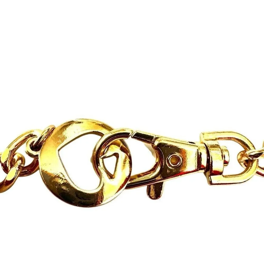 Gold tone spade hip belt